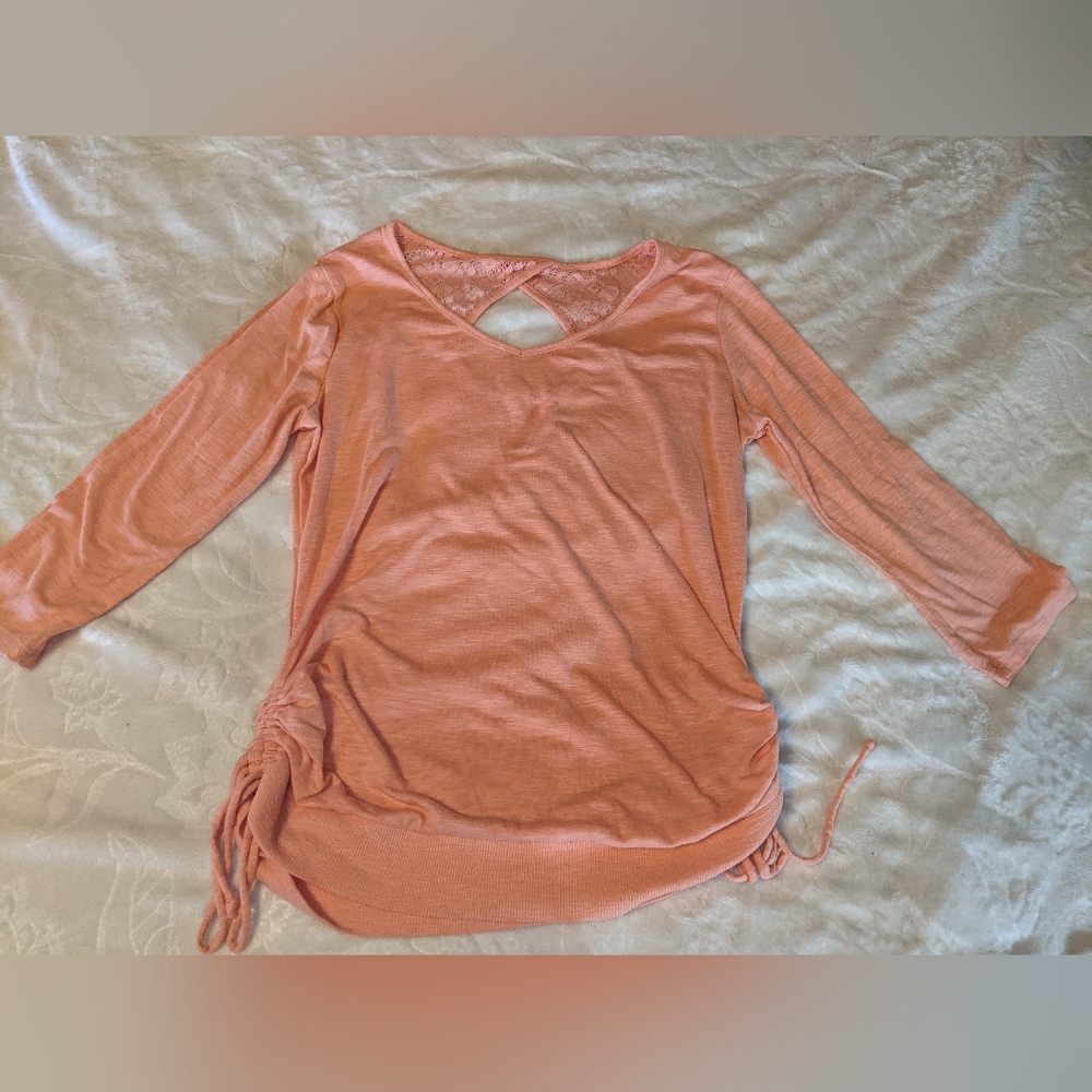 Cute peach scrunch half sleeve
